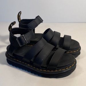 Dr Martens Blaire Black Platform Sandals Women Size 6